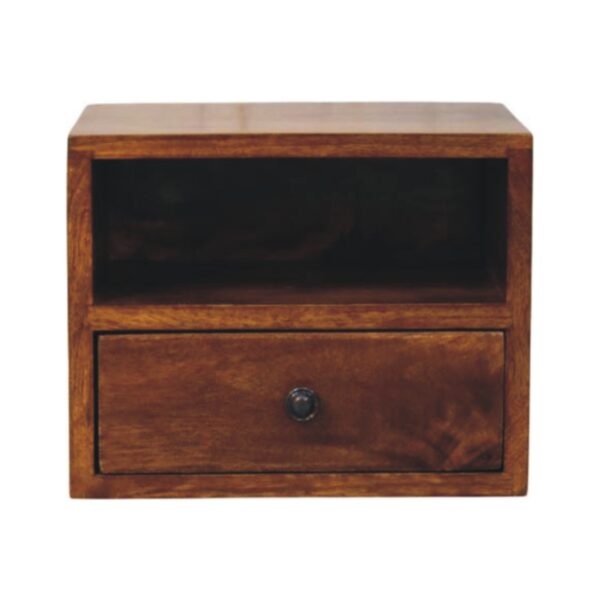 Solis Drawer Chestnut Wall Mounted Nightstand - Image 2