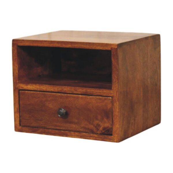 Solis Drawer Chestnut Wall Mounted Nightstand - Image 3
