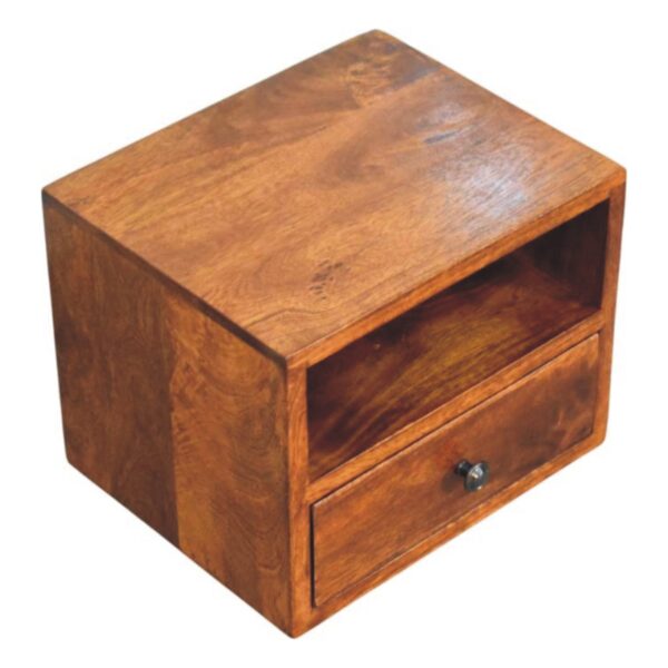 Solis Drawer Chestnut Wall Mounted Nightstand - Image 8