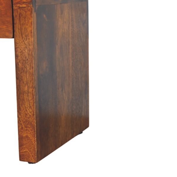 Mini Darcy Chestnut Nightstand with Curved Edges - Image 8