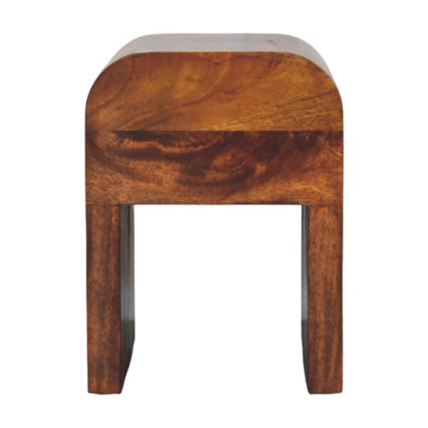 Mini Darcy Chestnut Nightstand with Curved Edges - Image 10
