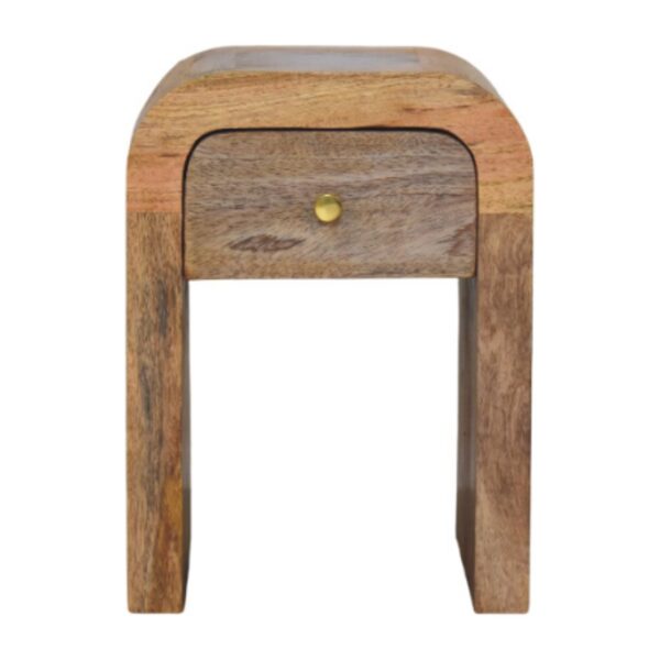 Mini Darcy Oak ish Nightstand with Curved Edges - Image 2