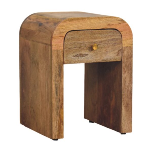 Mini Darcy Oak ish Nightstand with Curved Edges - Image 4