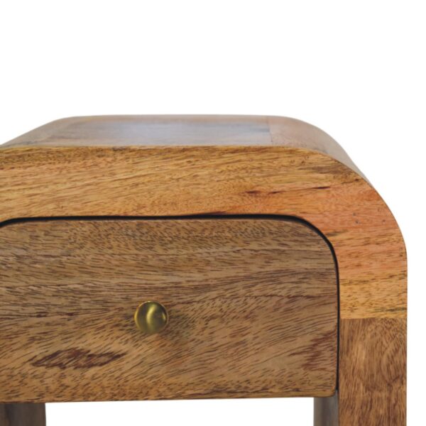 Mini Darcy Oak ish Nightstand with Curved Edges - Image 5