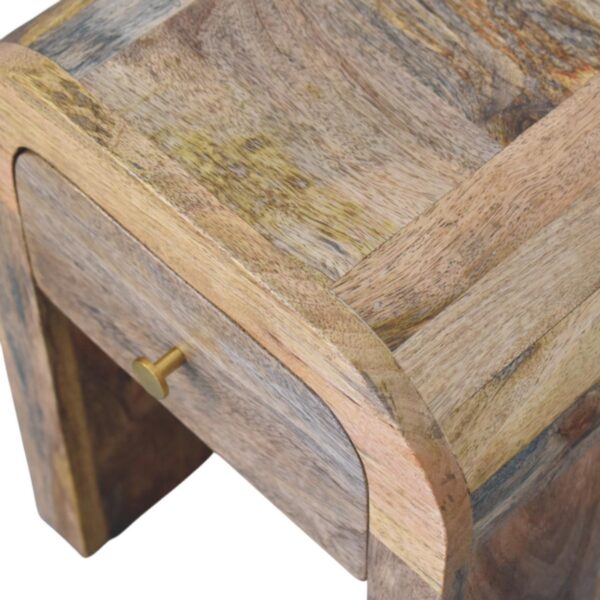Mini Darcy Oak ish Nightstand with Curved Edges - Image 6