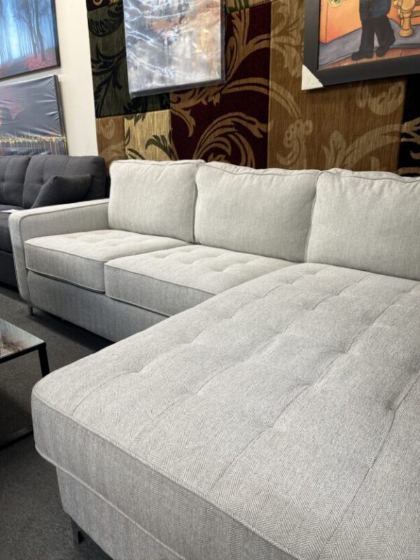 Modern Light Grey Chaise Sofa