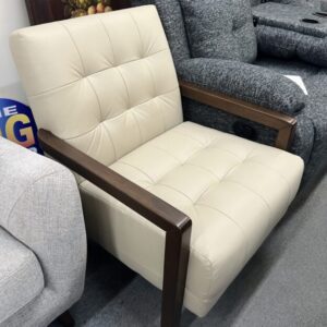 Ivory Haven Leather Accent Chair