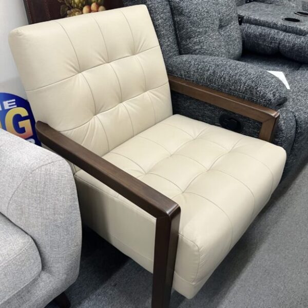 Ivory Haven Leather Accent Chair