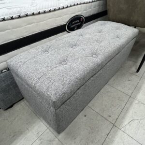 Ashen Charm Tufted Storage Ottoman