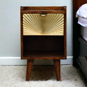 Mini Manila Gold 1 Drawer Nightstand