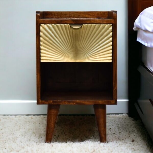 Mini Manila Gold 1 Drawer Nightstand
