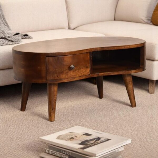Mini Chesnut Wave Coffee Table