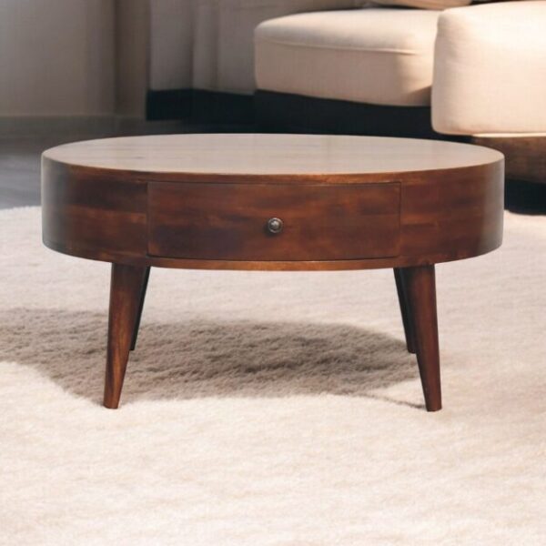 Odyssey Round Coffee Table with Storage