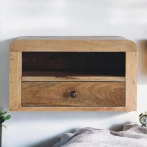 Chunky Oak ish Floating Bedside