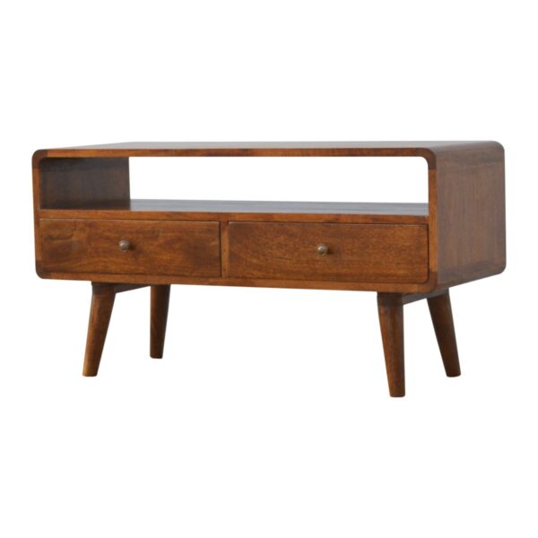 Curved Chestnut Media Unit - Image 3