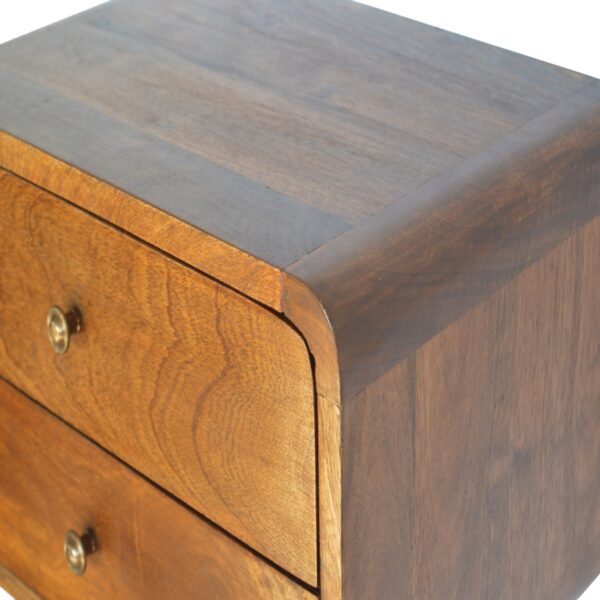 Floating Curved Chestnut Nightstand - Image 5