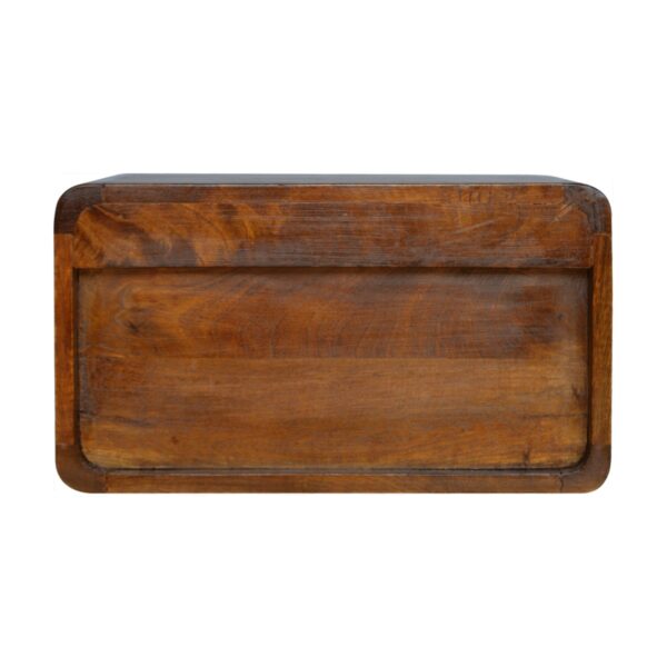 Floating Curved Chestnut Nightstand - Image 8