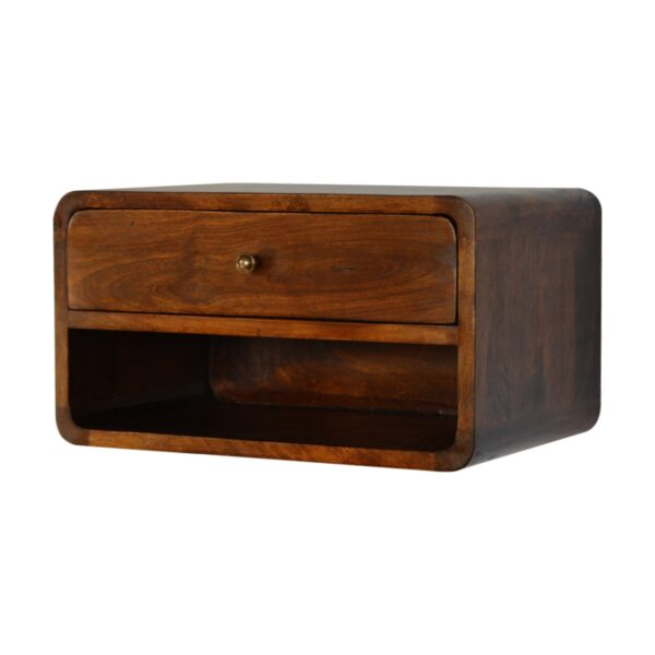 Chestnut Curve Floating Nightstand - Image 3