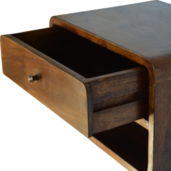 Chestnut Curve Floating Nightstand - Image 7