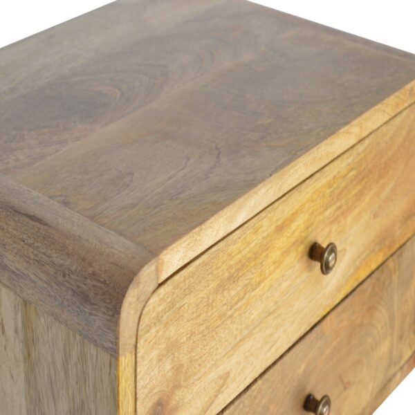 Oak Two Drawer Floating Nightstand - Image 6