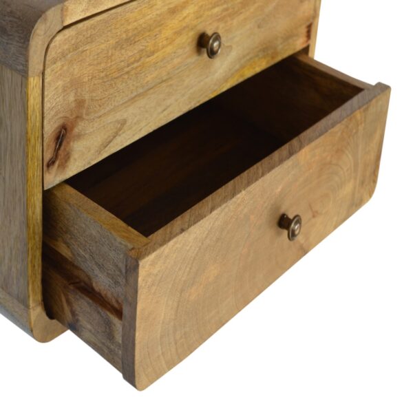 Oak Two Drawer Floating Nightstand - Image 7