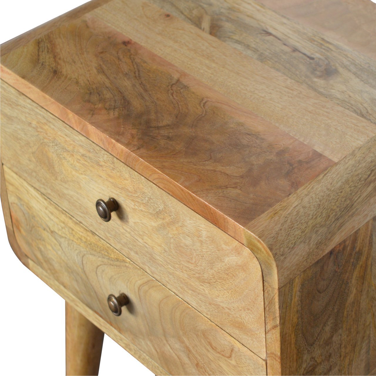 Curved Oak ish Nightstand - Image 5