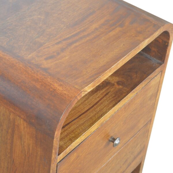 Chestnut Curve 2 Drawer Nightstand - Image 4