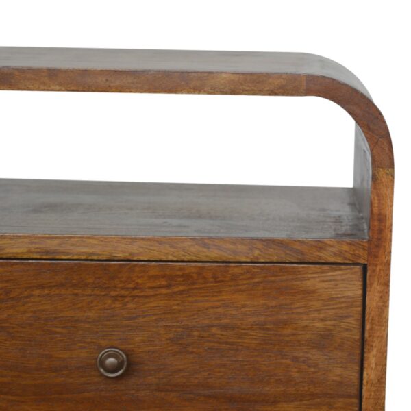 Chestnut Curve 2 Drawer Nightstand - Image 5