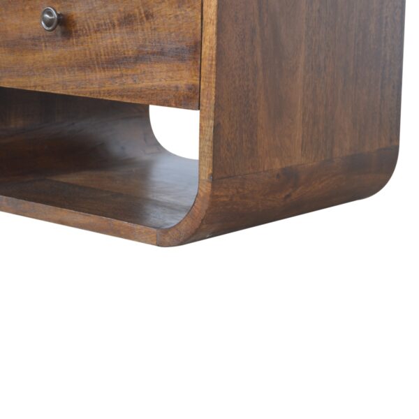 Chestnut Curve 2 Drawer Nightstand - Image 6