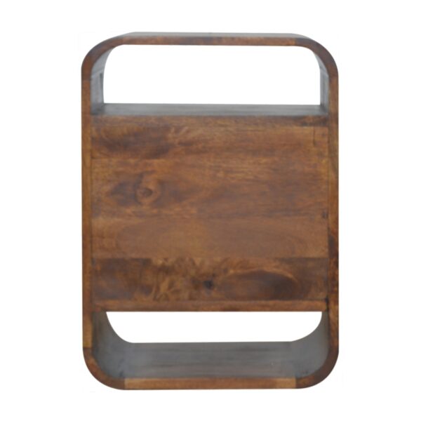 Chestnut Curve 2 Drawer Nightstand - Image 10