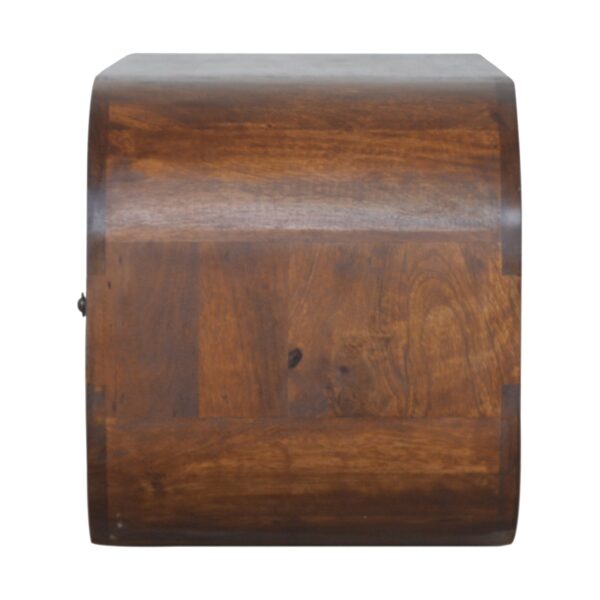 Chestnut Curved Edge Media Unit with 2 Drawers - Image 10