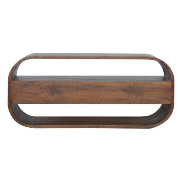 Chestnut Curved Edge Media Unit with 2 Drawers - Image 11