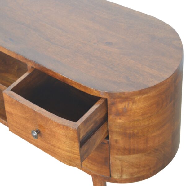 Chestnut Rounded Entertainment Unit - Image 7