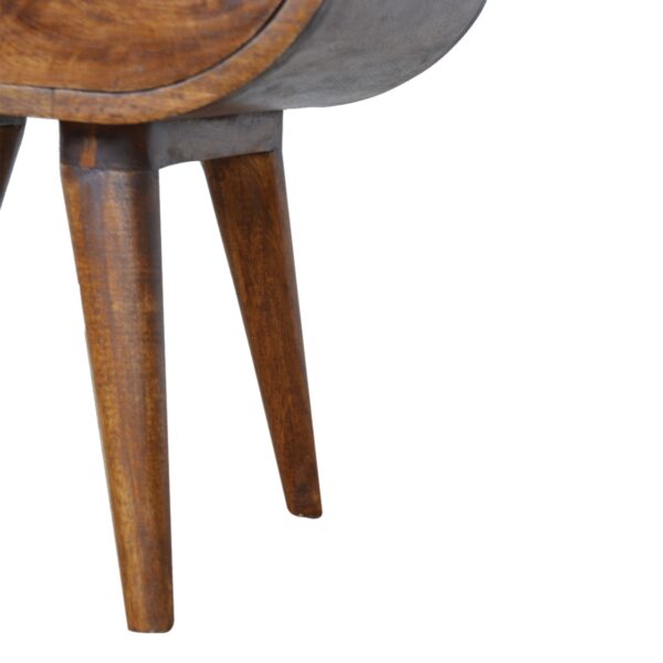 Chestnut Circular Nightstand - Image 6