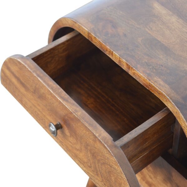 Chestnut Circular Nightstand - Image 7