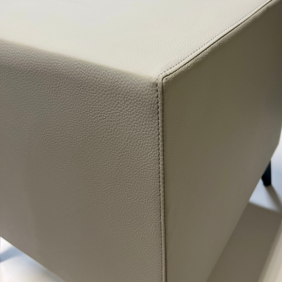 Contemporary Grey Upholstered Nightstand - Image 2