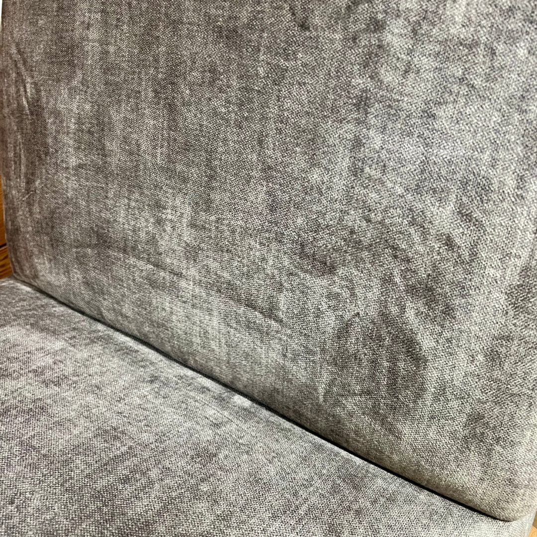 Mid-Century Modern Slipper Chair with Grey Textured Upholstery - Image 5