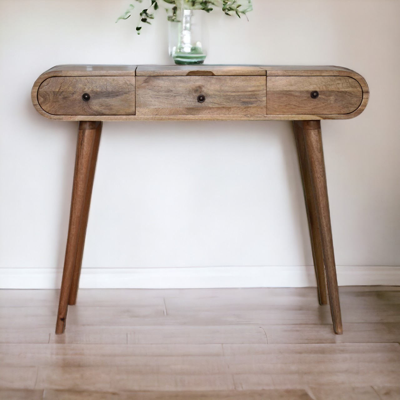 Oak-ish Round Dressing Table - Image 10
