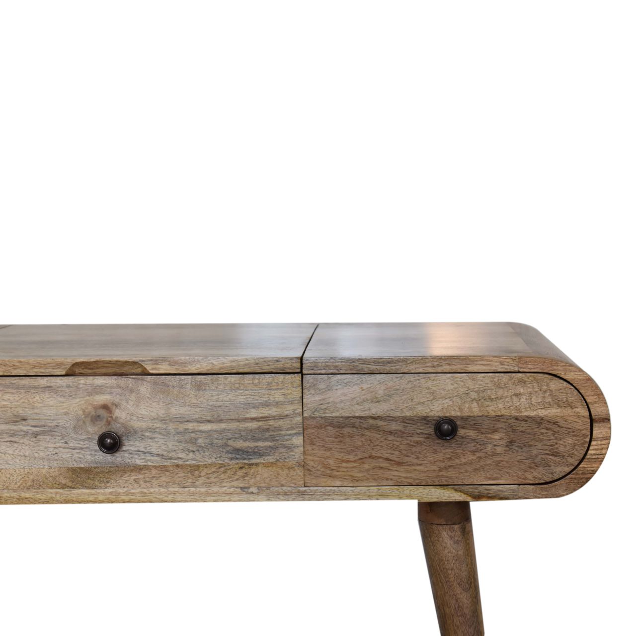 Oak-ish Round Dressing Table - Image 8