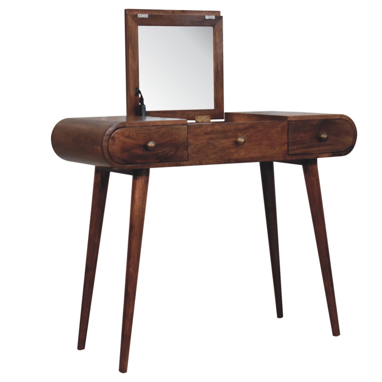 Honey Caramel Round Dressing Table - Image 8