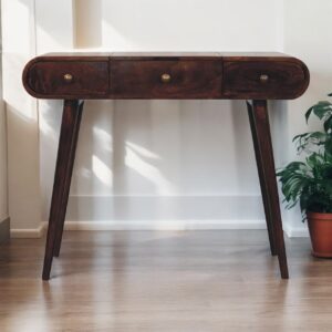 California Walnut Dressing Table with Foldable Mirror