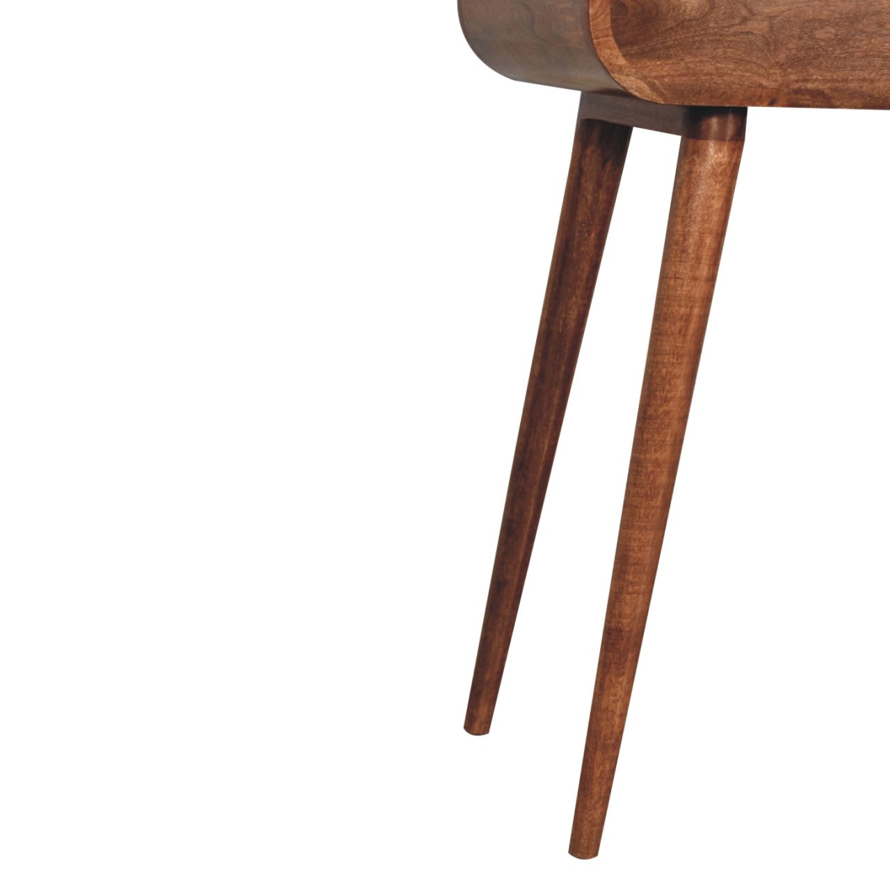 Mini Honey Caramel Dressing Table with Foldable Mirror - Image 8