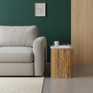 Oakish Marble Side Table