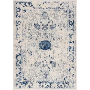 Casper Navy Vintage Medallion Area Rug
