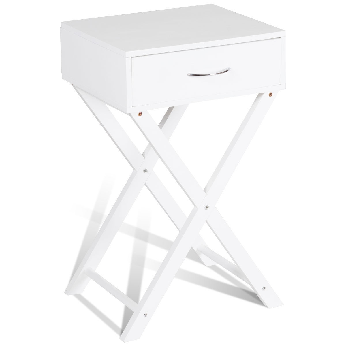 Modern X-Shape Accent Side End Table-Black - Image 6