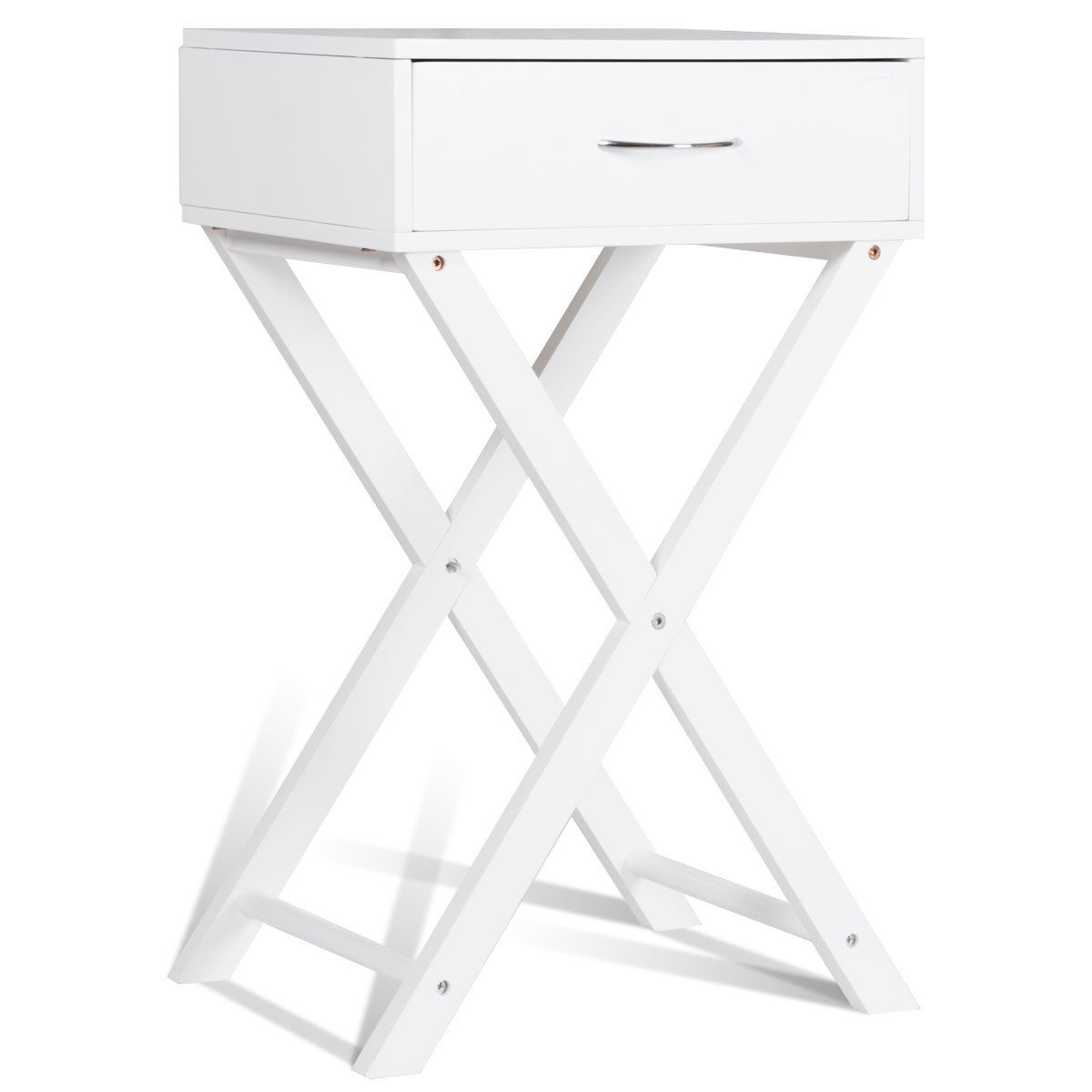 Modern X-Shape Accent Side End Table-Black - Image 7