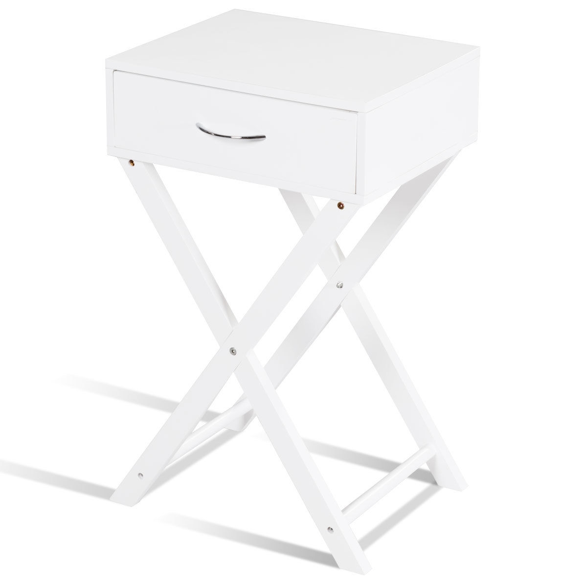 Modern X-Shape Accent Side End Table-Black - Image 5
