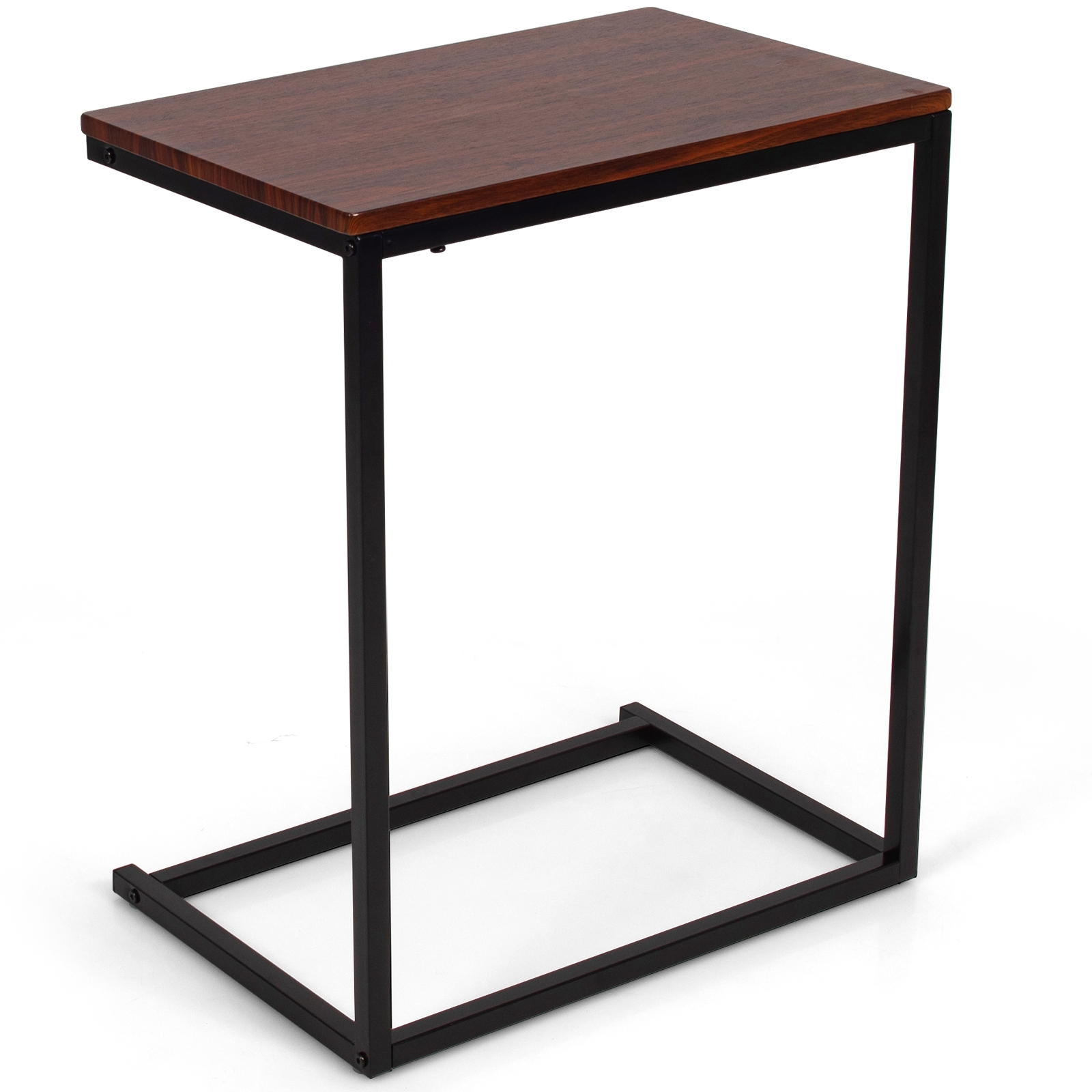 26 Inch Beside Sofa Laptop Holder End Stand Desk-Dark Brown - Image 3