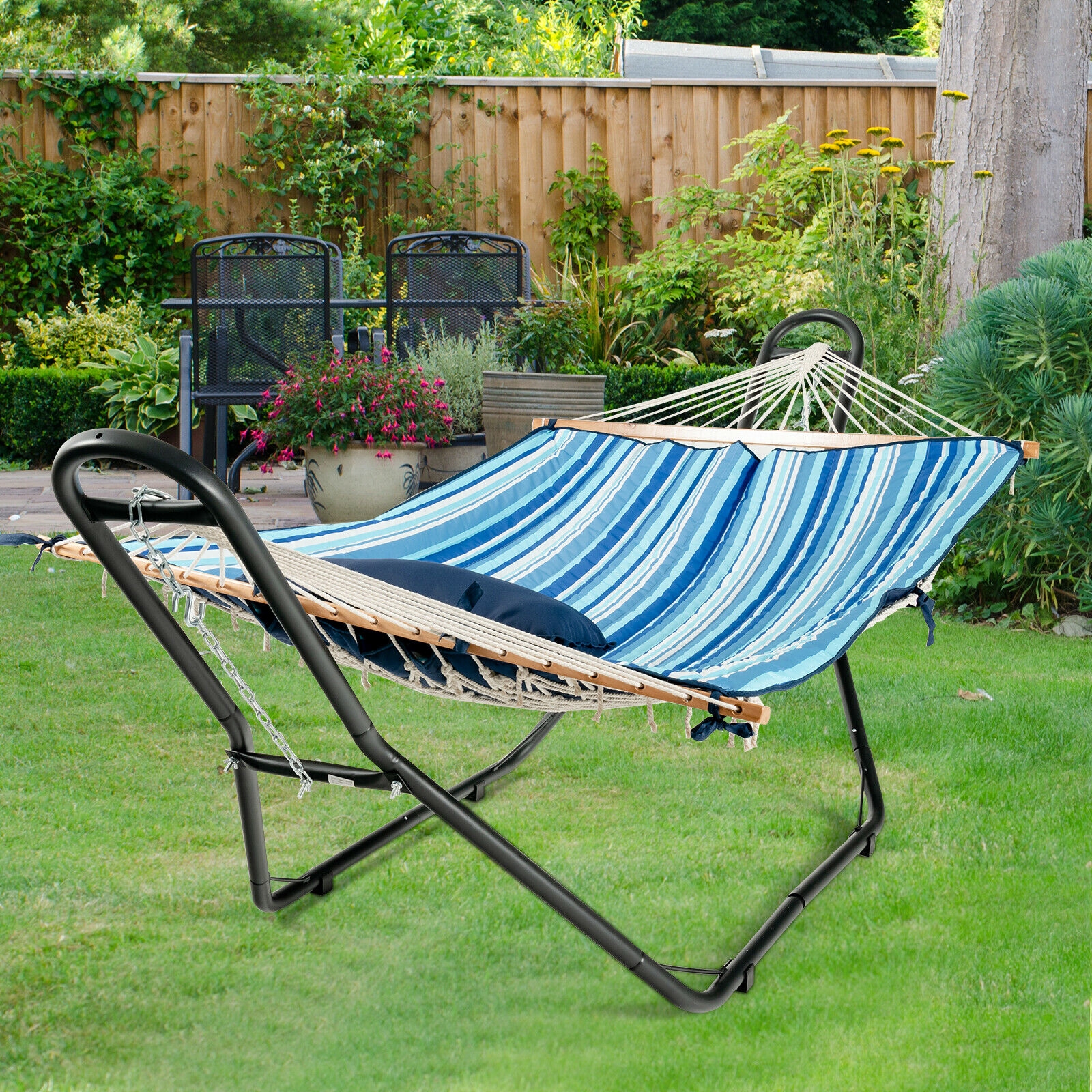 Indoor and Outdoor Hammock Frame Heavy Steel Frame Hanging Hooks - Image 6
