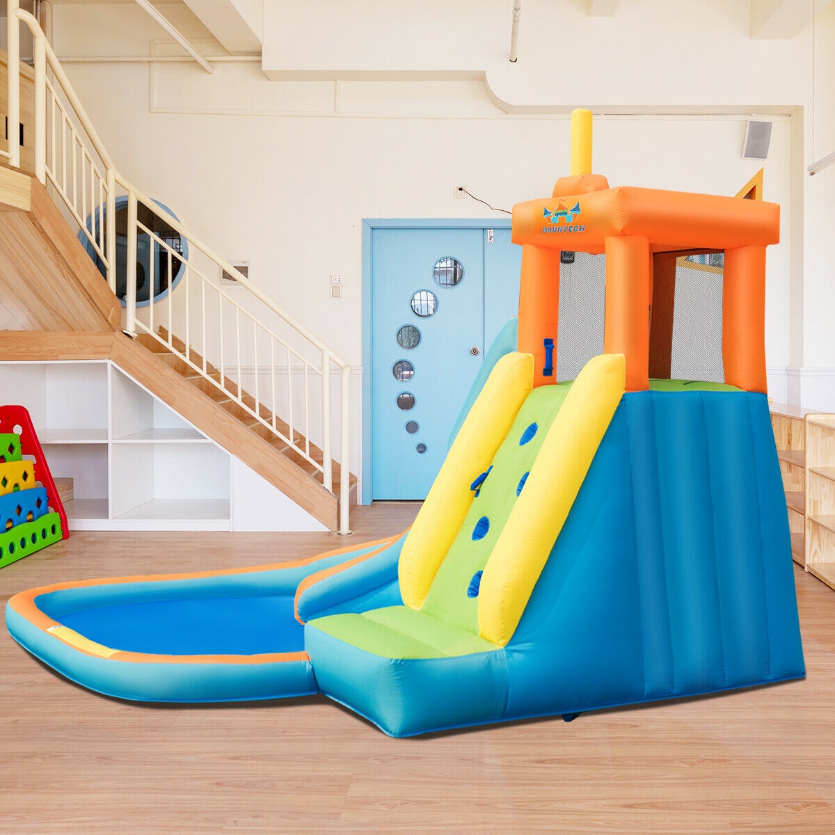 Inflatable Water Slide Kids Bounce House with 740W Blower - Image 6